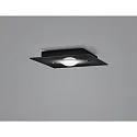 Helestra Loftlampe NOMI 1-flamme, firkantet LED IP20, sort mat dæmpbar