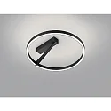 Loftlampe ELARA ringform IP20, sort mat dæmpbar