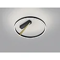 Loftlampe ELARA ringform IP20, guld, sort mat dæmpbar