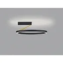 Helestra Loftlampe ELARA ringform IP20, guld, sort mat dæmpbar