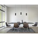 pendant luminaire ROK 3 flames, adjustable, direct / indirect, focusable IP20, gold matt, black matt dimmable