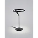 Bordlampe ELARA med touch-dæmper, ringform IP20, sort mat dæmpbar