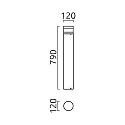 Helestra MONO Bollard IP54 graphite