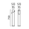 Helestra ISY Bollard IP54 graphite