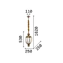 Pendant luminaire NORMA SP1 BIG, E27