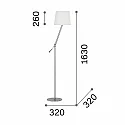 Ideal Lux Standerlampe REGOL PT1, E27, hvid