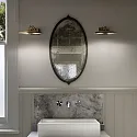 Ideal Lux Væglampe MIRROR-20 AP2 Spejllampe, 2x G9, 40W, antik messing