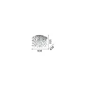Ideal Lux Ceiling luminaire NEVE PL12, 12 flames, G9, 40W, chrome