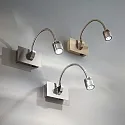 LED Displaylamp DYNAMO AP1 LED wall luminaire, 1x 3W, antique brass