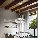 Ideal Lux Pendant luminaire AUDI-80 SP8, 8 flames, G9, 40W, chromee