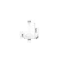 Ideal Lux Pendel SMARTIES BIANCO SP5 D60, 5-flammer, E27, Ø 60cm, hvid