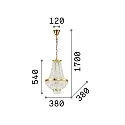 Lysekrone CAESAR SP6, 6-flammer, G9, 40W, chrom