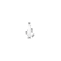 Ideal Lux Pendant luminaire FLUT SP1 SMALL, E14, white