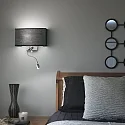 Væglampe HOTEL AP2, 2-flammer, 1xE27 og 1xLED, hvid