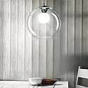 Ideal Lux Pendant luminaire NEMO CLEAR SP1 D30, E27, Ø 30cm, transparent