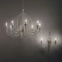 Ideal Lux Lysekrone CORTE SP8 , 8-flammer, E14, rust