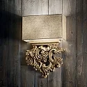 Ideal Lux Væglampe PETER AP2, 2-flammer, E14, træ/linne