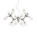 Pendel NODI BIANCO SP15, 15-flammer, E14, chrom