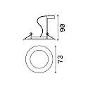 Ideal Lux Downlight JAZZ GU10 IP20, nikkel