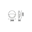 Outdoor luminaire LUCIA-2 AP1 Wall luminaire, 1 flame, E27