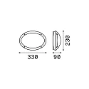 Ideal Lux Udendørslampe MADDI-1 AP1 Væglampe, E27, sort