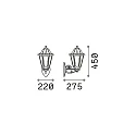 Ideal Lux Udendørslampe ANNA AP1 BIG Væglampe, E27, sort