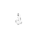 Pendant luminaire BISTRO SP1 SQUARE, E27, transparent