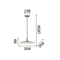 Pendel CANTINA SP1 BIG, E27, antik messing