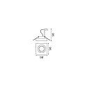 Ideal Lux Indbygningslampe BLUES SQUARE GU10 IP20, gennemsigtig