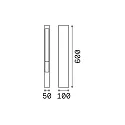 Ideal Lux Udendørslampe MERCURIO PT1 Standerlampe, G9, 40W, antracit