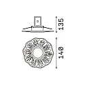 Downlight POLKA GU10 IP20, sort, bruneret dæmpbar