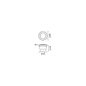 Ideal Lux LED Gulvindbygningslampe CECI ROUND FI1 BIG, GX53, 10W, sort