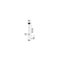 Ideal Lux Pendel FRIDA E27 IP20, sort, bruneret