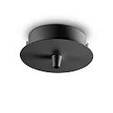 Loftroset til Pendellamper, 1 gange, rund, sort