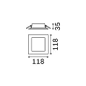 Ideal Lux Overfladearmatur GROOVE SQUARE 11.8CM lille, firkantet IP20, hvid 