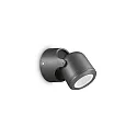Udendørs wall luminaire XENO AP1 1-flamme, svingbar GU10 IP44, sort mat, gennemsigtig