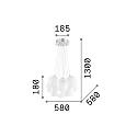 Ideal Lux Pendel MAPA PLUS 1-flamme E14 IP20, stål, hvid