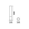 Udendørs stativlampe EDO OUTDOOR ROUND GX53 IP44