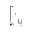 Standerlampe EDO OUTDOOR SQUARE GX53 IP44