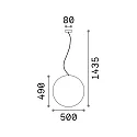 Udendørs pendel SOLE Ø 40CM balleformet E27 IP44, opal hvid dæmpbar