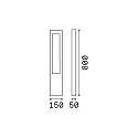 Ideal Lux Standerlampe VEGA G9 IP44, grå