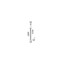 LED pendant luminaire ULTRATHIN ROUND, lenght 100cm / Ø 3cm, 11.5W 3000K 1000lm, polished chrome
