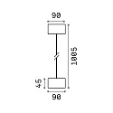 Ideal Lux Pendel CLIO uden skærm E27 IP44, hvid