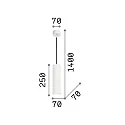 Ideal Lux Pendel OAK ROUND GU10 IP20, grå, overmalbar