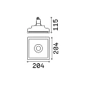 Ideal Lux Indbygningslampe ZEPHYR D20 overmalbar GU10 IP20, hvid