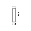 Ideal Lux Outdoor floor luminaire TORRE BIG, IP44, height 60cm, E27, matt anthracite / opal
