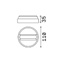 Ideal Lux 3-faset loftsroset QUICK | SMILE | FOX ON-OFF rund, on/off, hvid mat