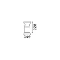 Ideal Lux Udendørs stativlampe TORRE SMALL E27 IP44, opal, sort mat, pulverlakeret