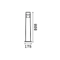 Ideal Lux Udendørs stativlampe ELISA GX53 IP44, hvid