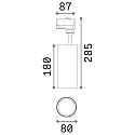 Ideal Lux 3-faset spot SMILE CRi >80 til VDU-arbejdsstation, justerbar IP20, sort 